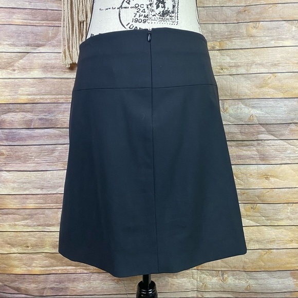 Coach | Classic Flat Front Inverted Pleated Wool Office-Wear Career Midi Skirt - Picture 4 of 8